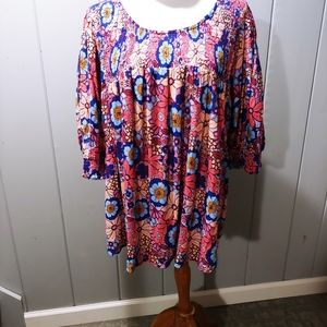 NWT Terra and Sky woman's 2X floral shirt